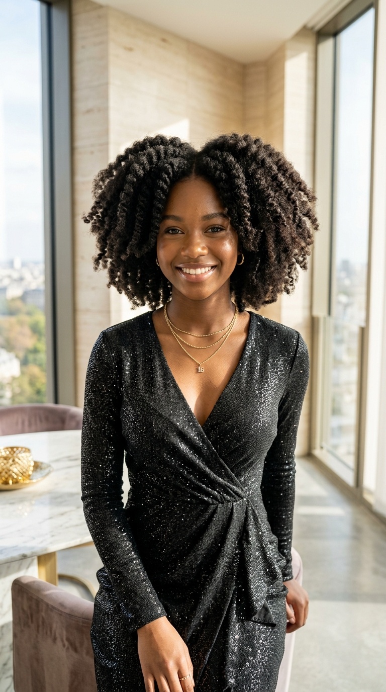 Glitter Wrap Birthday Dress