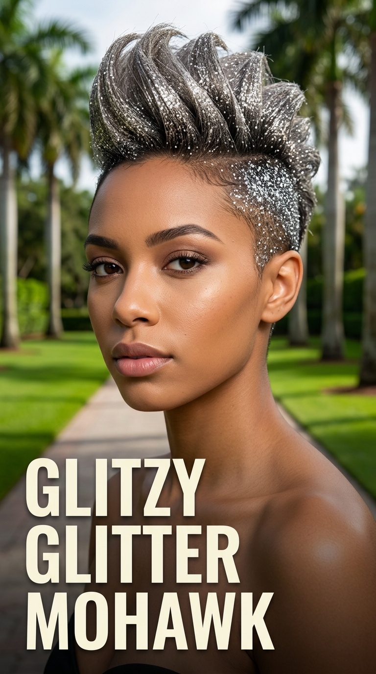 Glitzy Glitter Mohawk