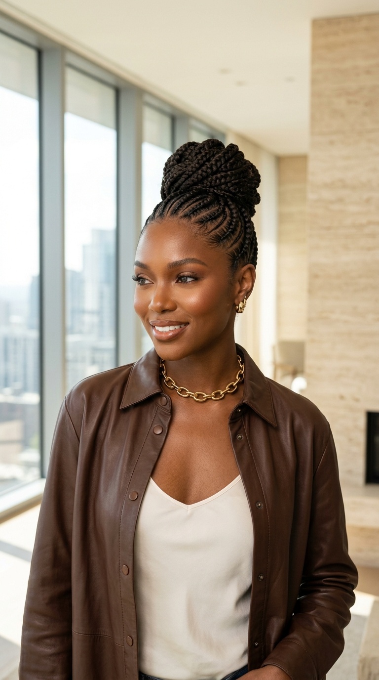 Goddess Braid Updo For Women
