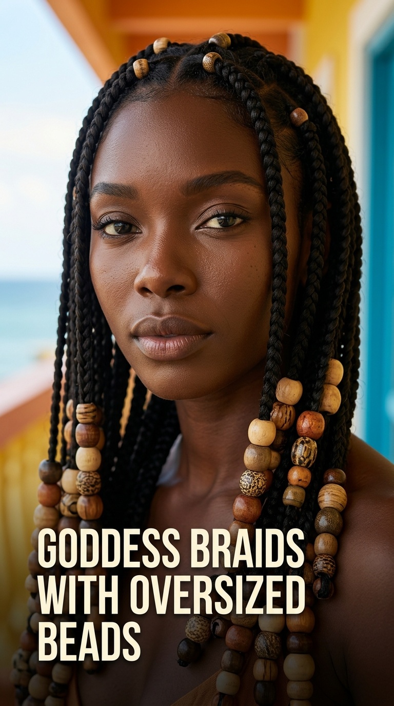 Goddess Braids with Oversized Beads