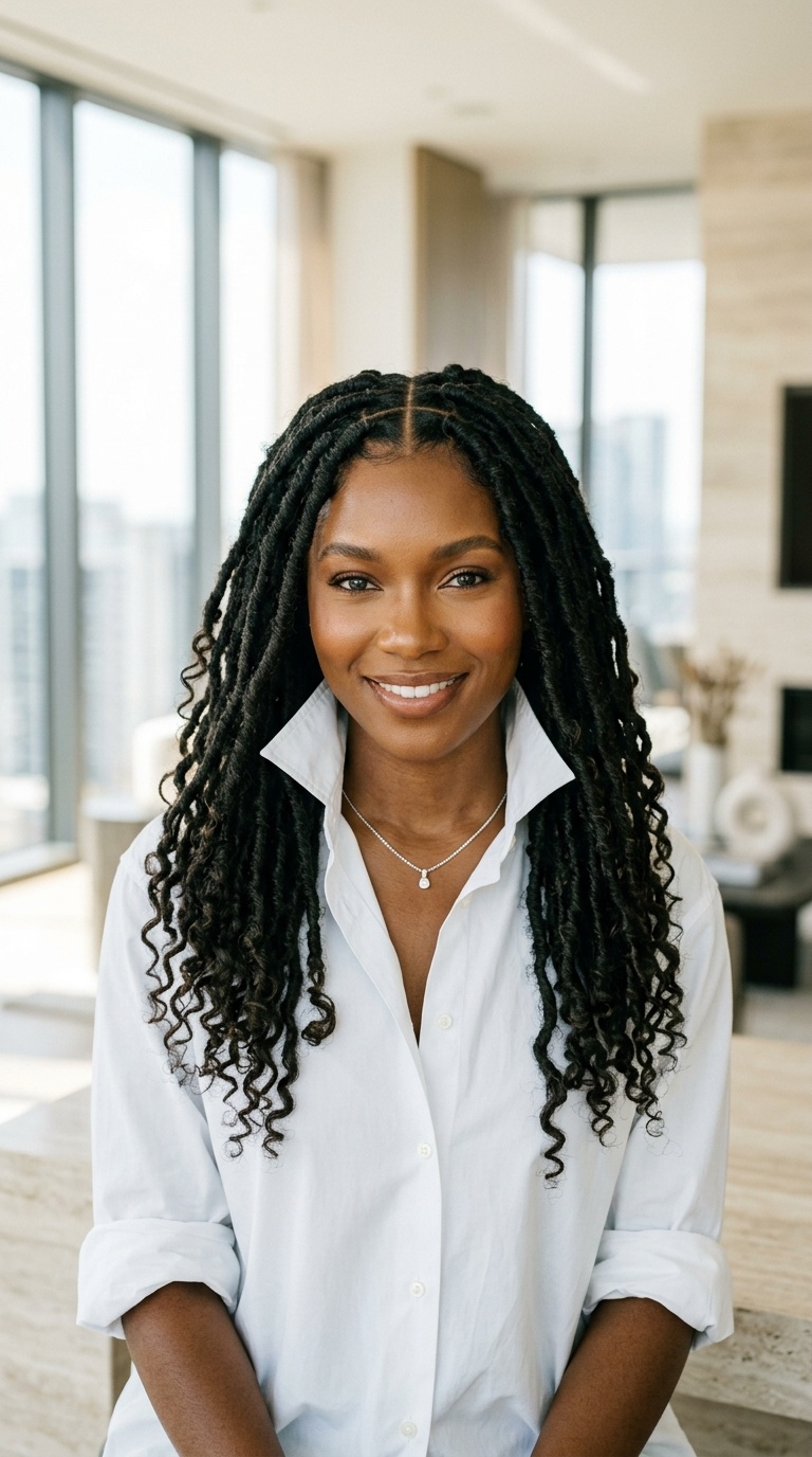 Goddess Locs Hairstyle Black Women