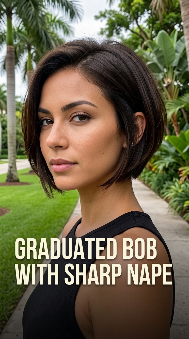 Graduated Bob with Sharp Nape