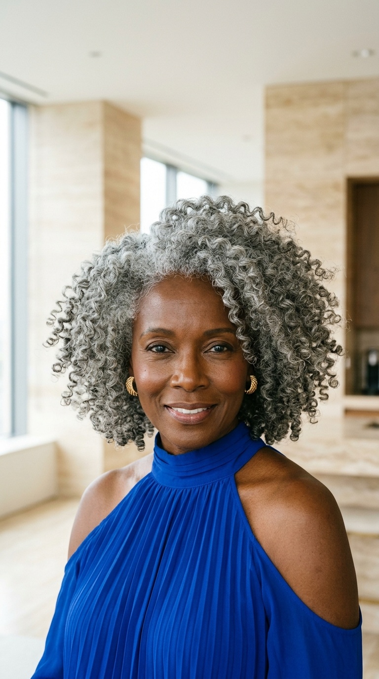 Gray Coils On Natural Hair