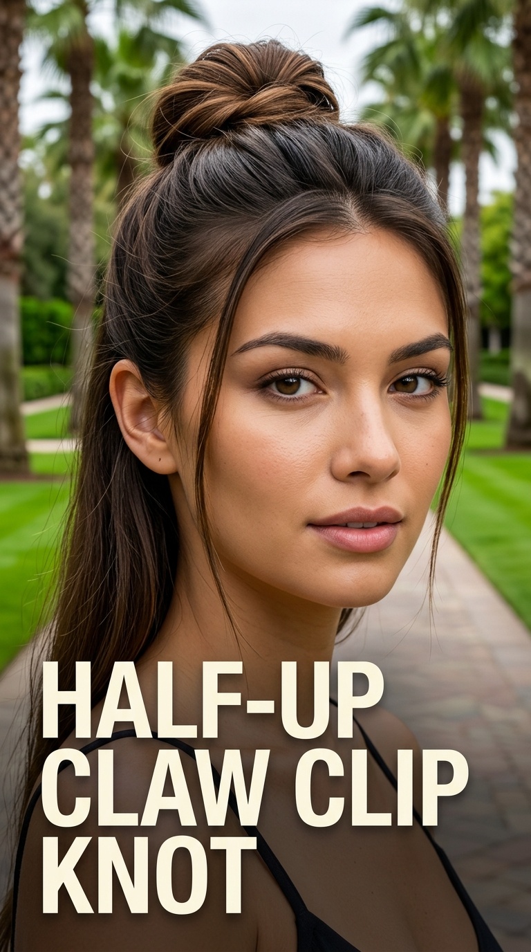 Half-Up Claw Clip Knot