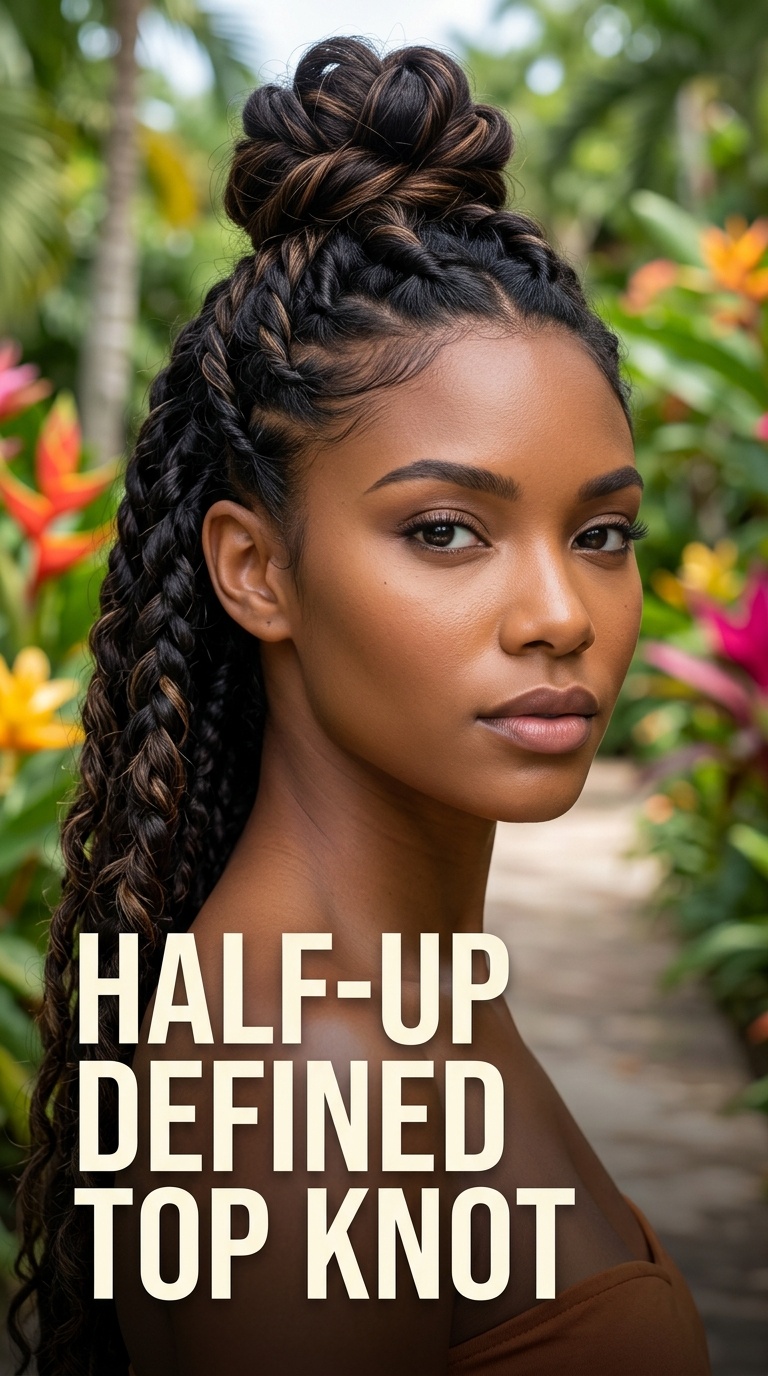 Half-Up Defined Top Knot