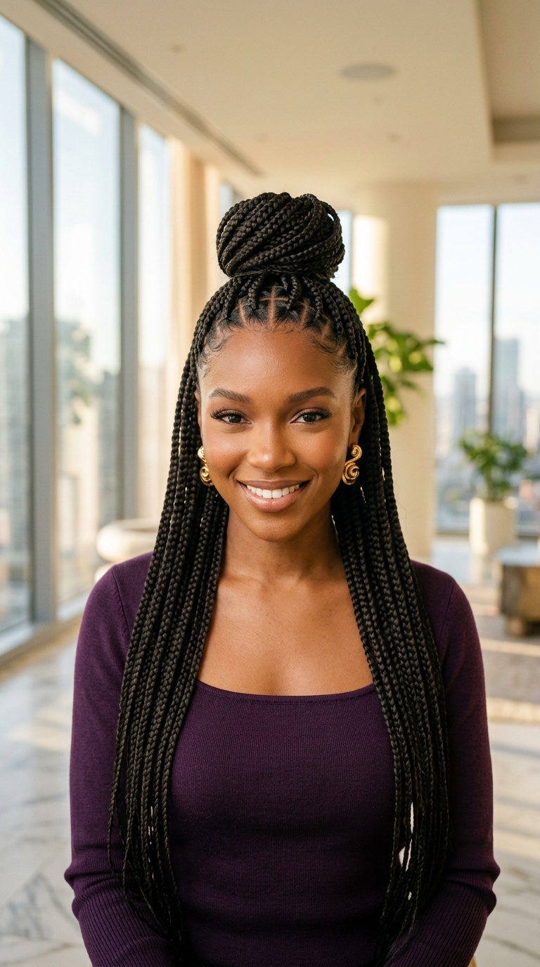 Half Up Half Down Braids