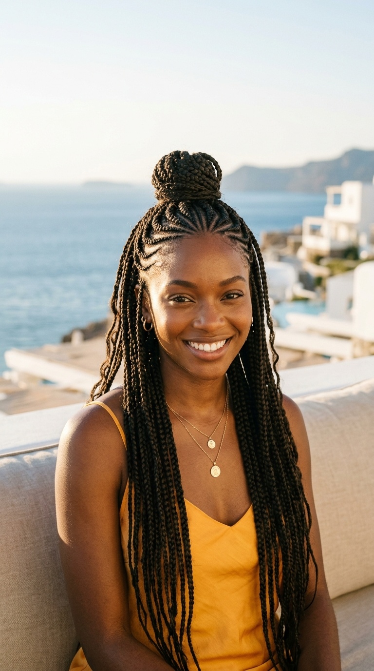 Half-Up Half-Down Braids Summer