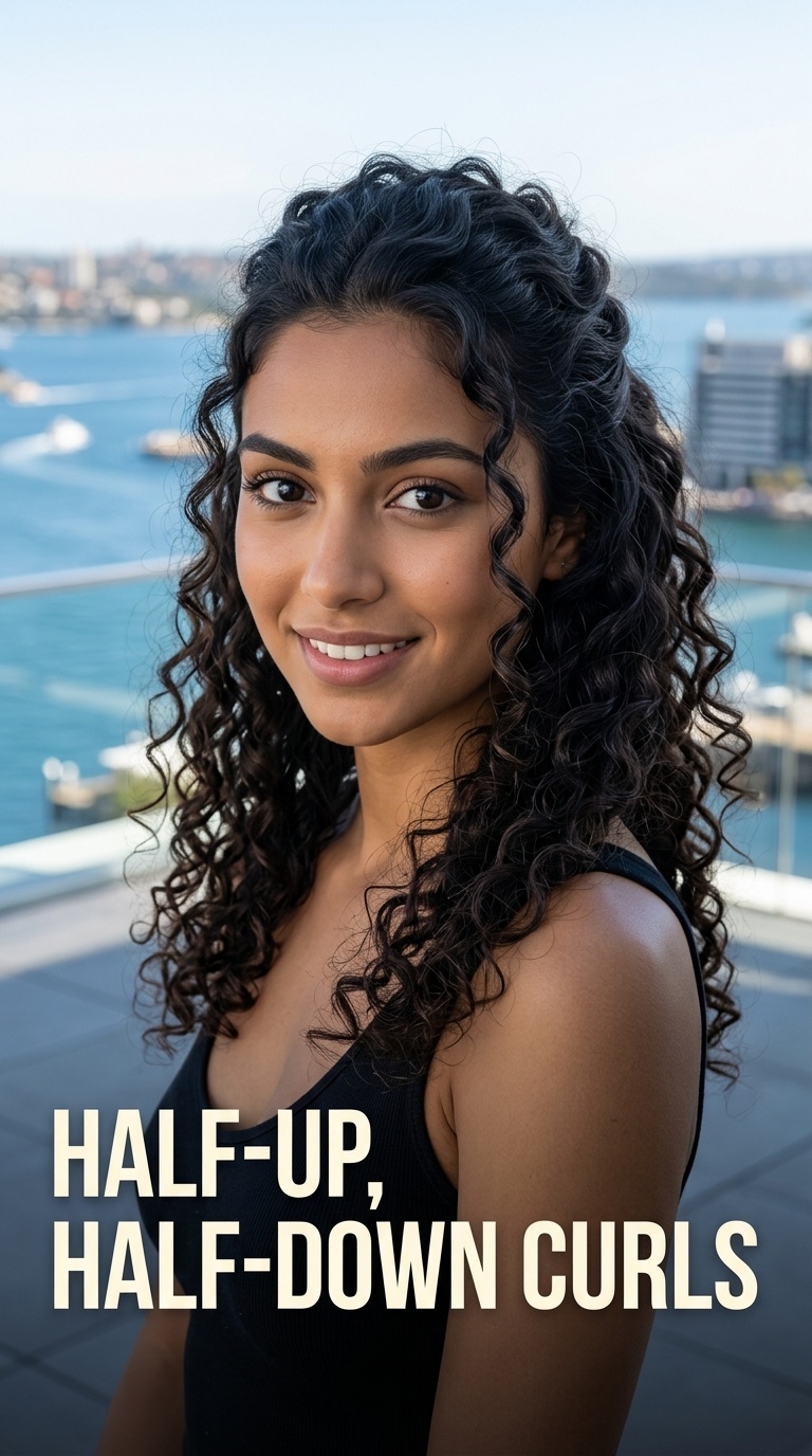Half-Up, Half-Down Curls