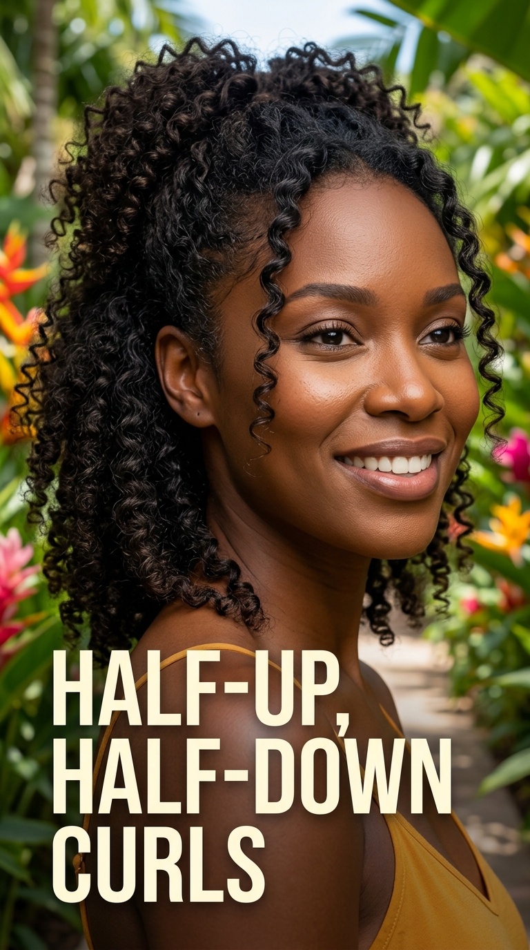 Half-Up, Half-Down Curls