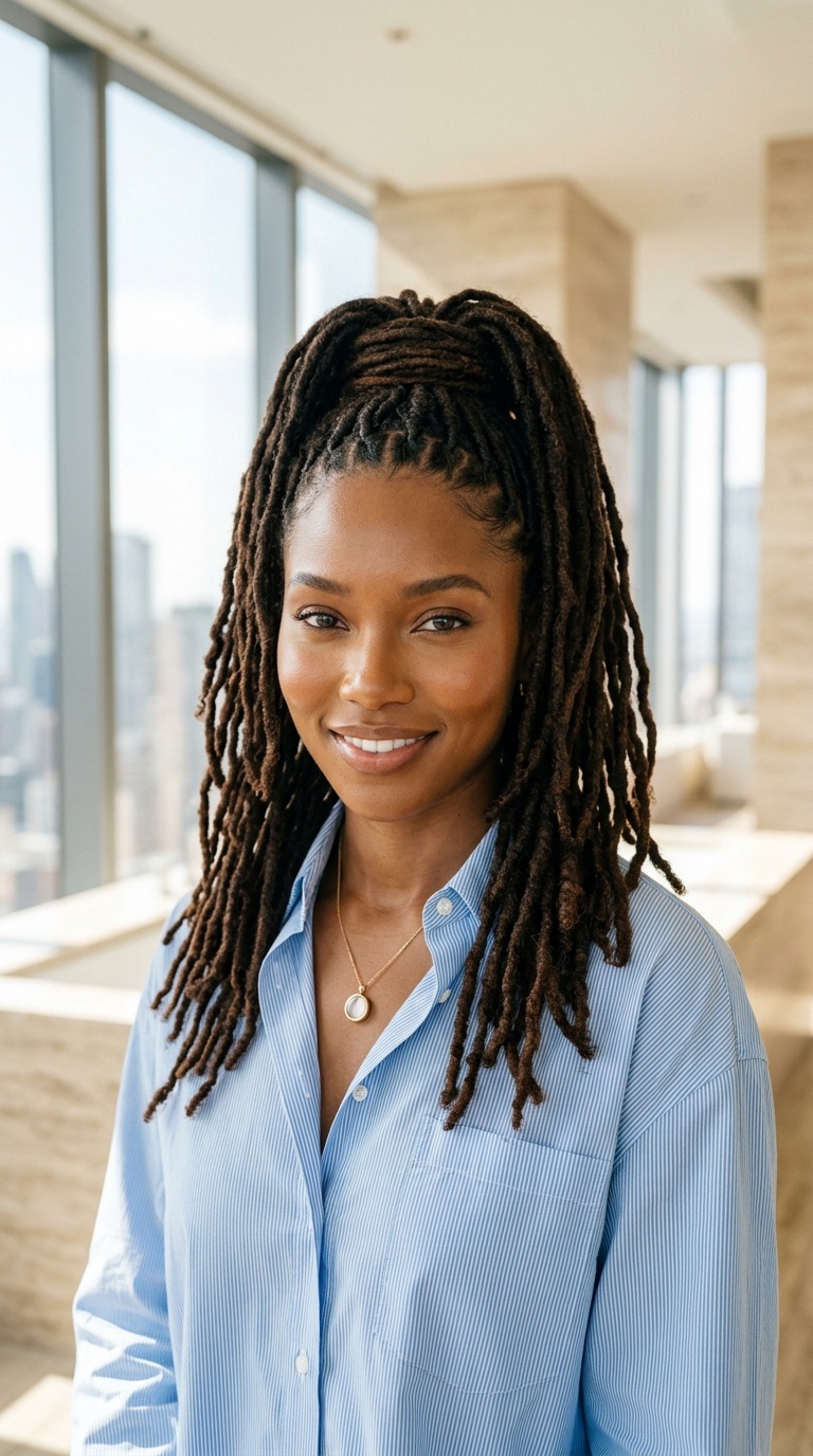 Half Up Half Down Dreadlocks