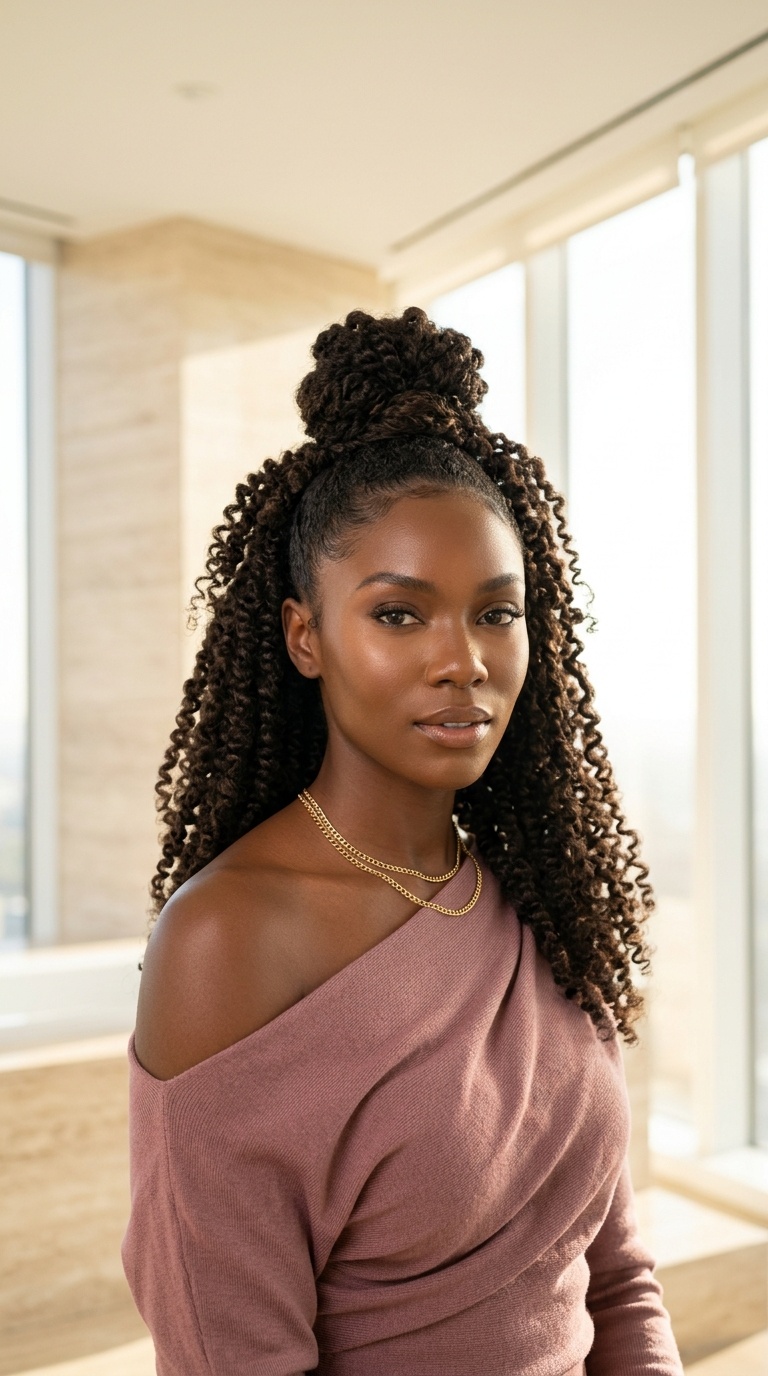 Half Up Half Down Natural Hair