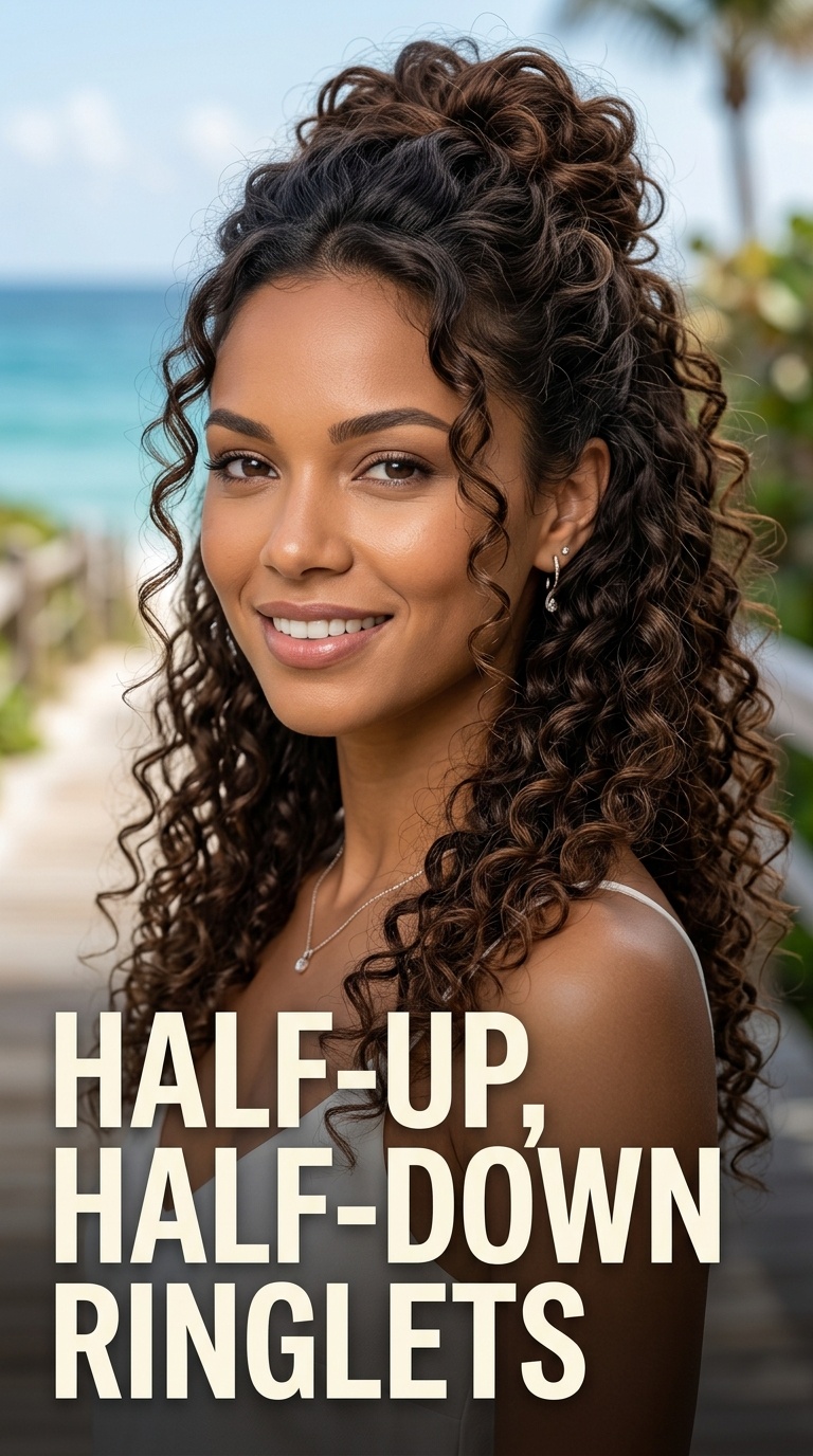 Half-Up, Half-Down Ringlets