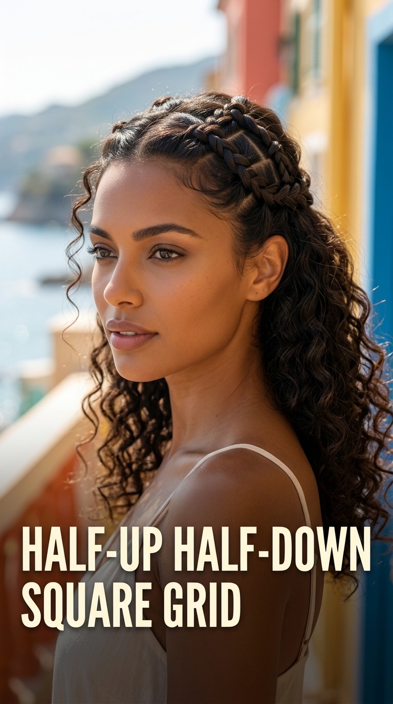 Half-Up Half-Down Square Grid