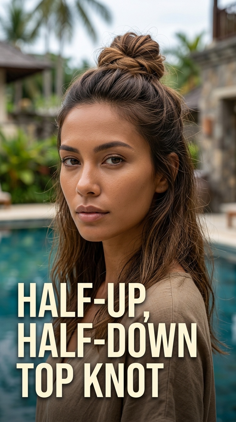 Half-Up, Half-Down Top Knot