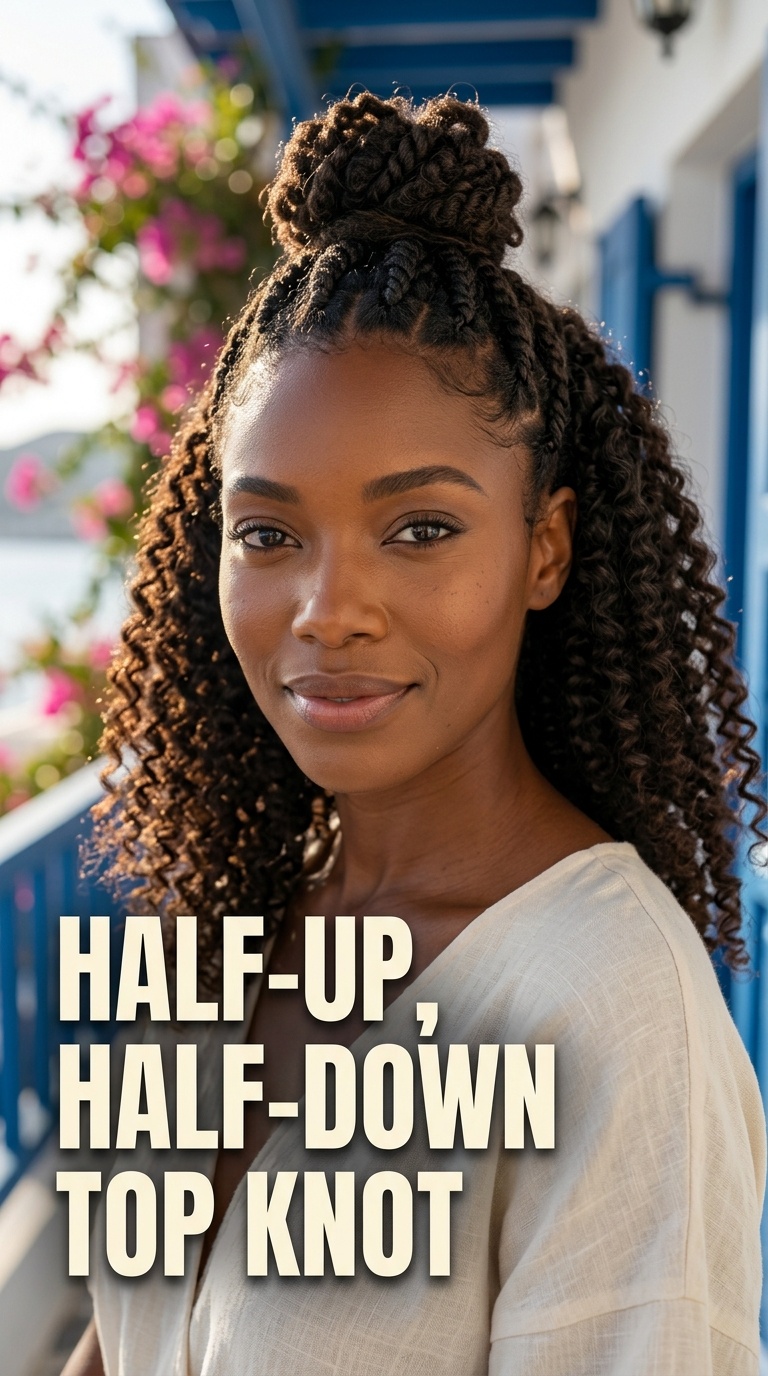 Half-Up, Half-Down Top Knot
