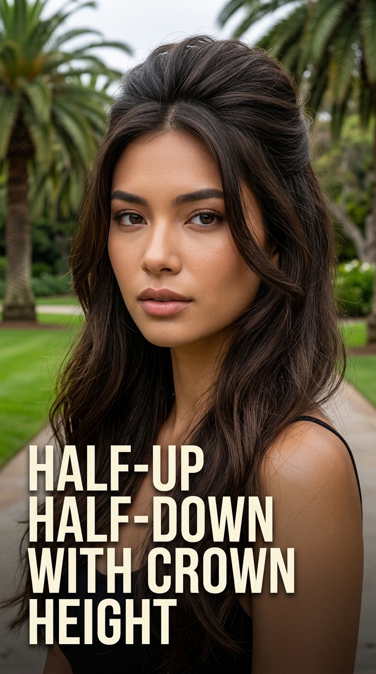 Half-Up Half-Down with Crown Height