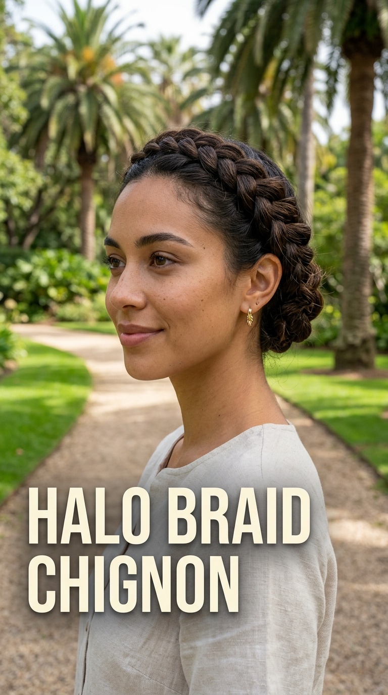 Halo Braid Chignon