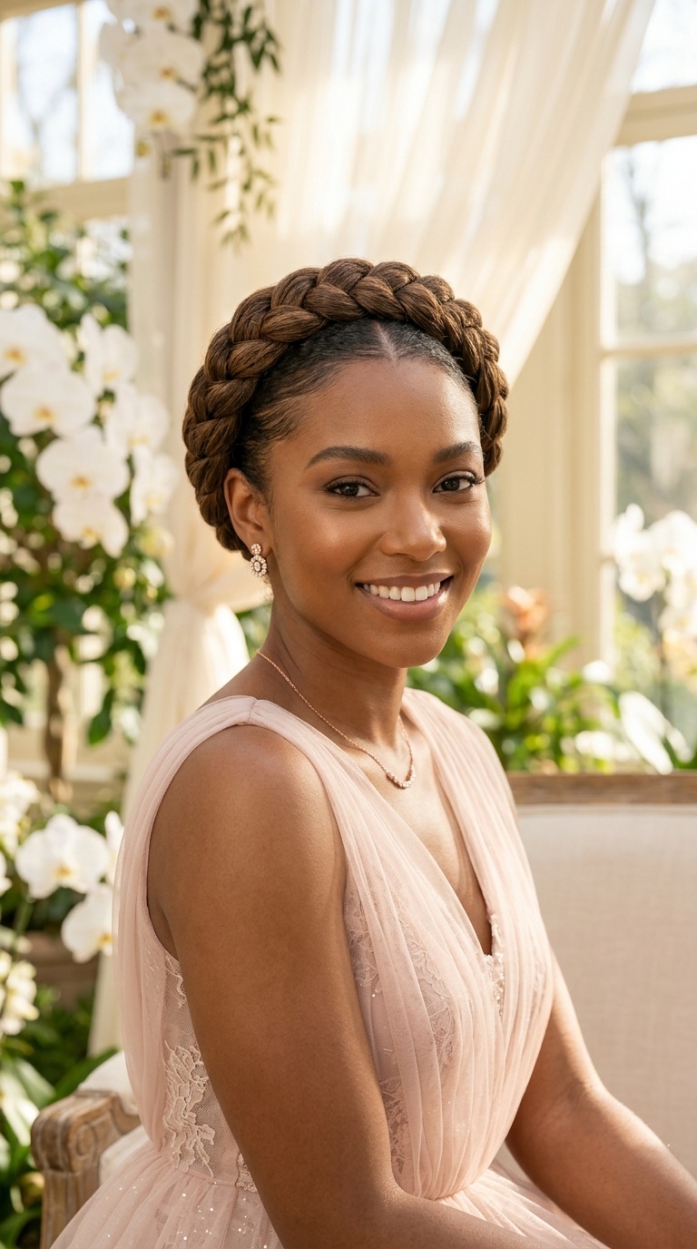 Halo Braid For Wedding Guest
