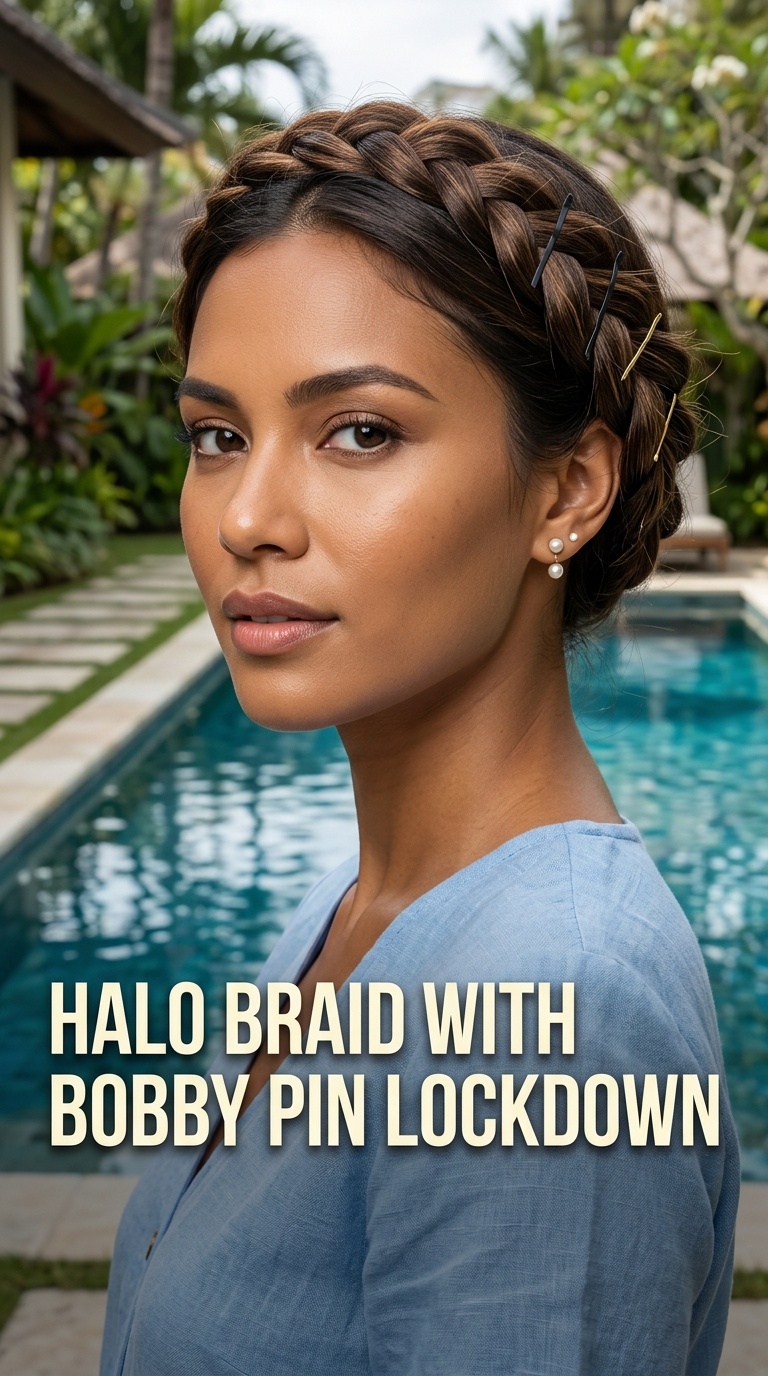 Halo Braid with Bobby Pin Lockdown