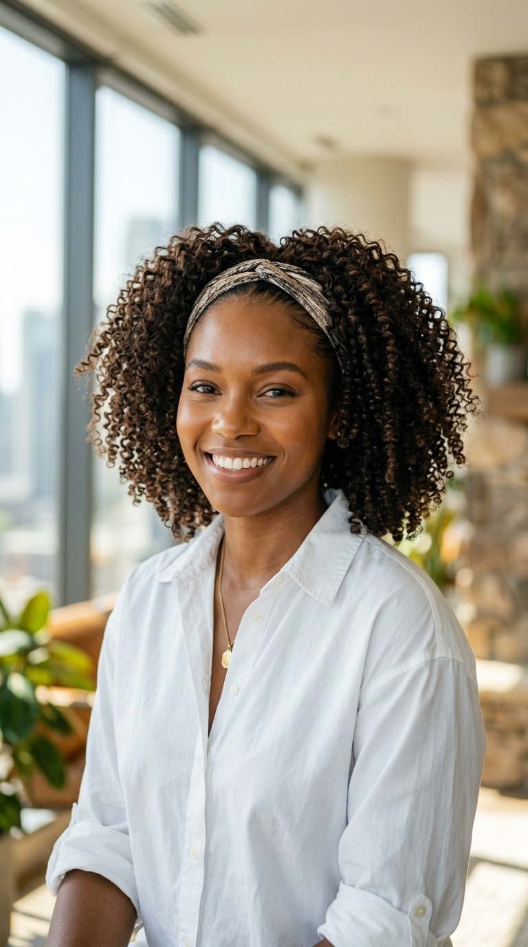 Headband Curly Wig Hairstyles