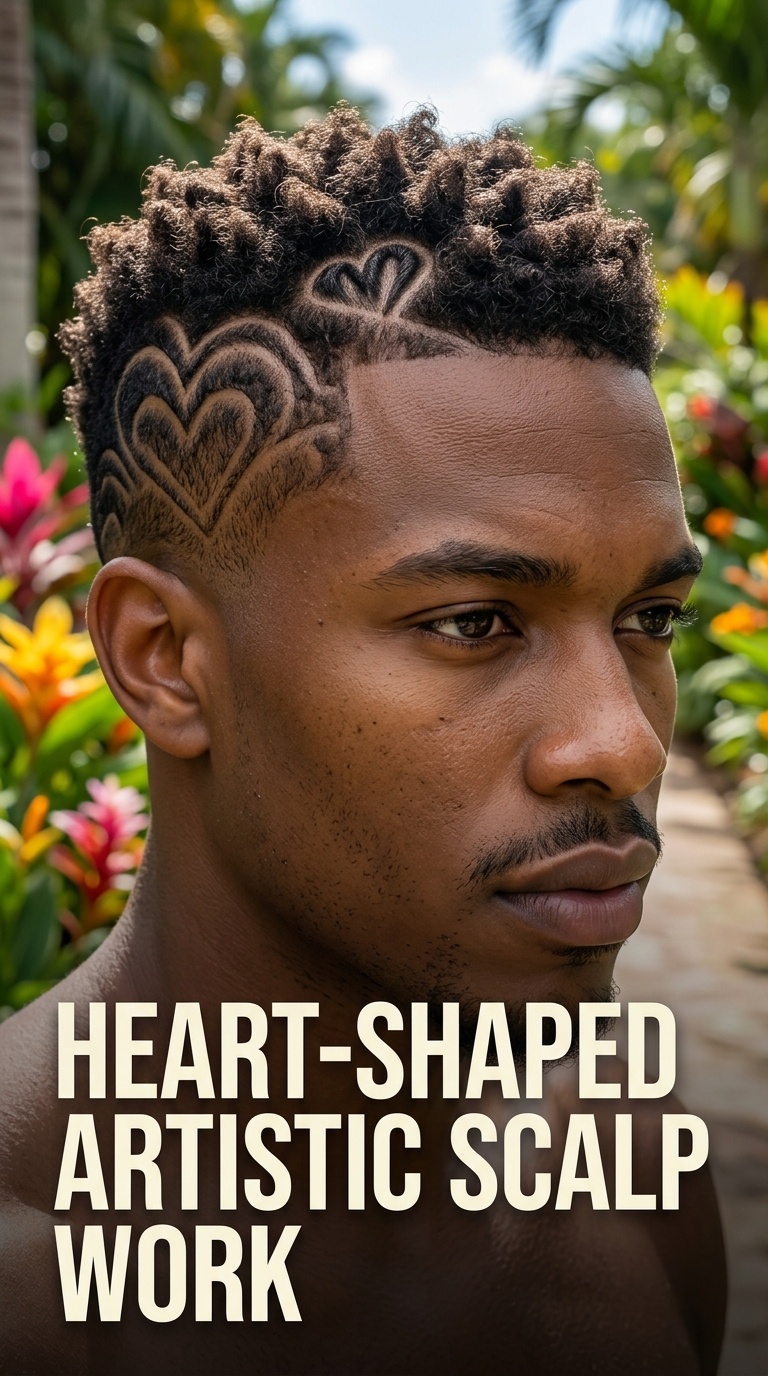 Heart-Shaped Artistic Scalp Work