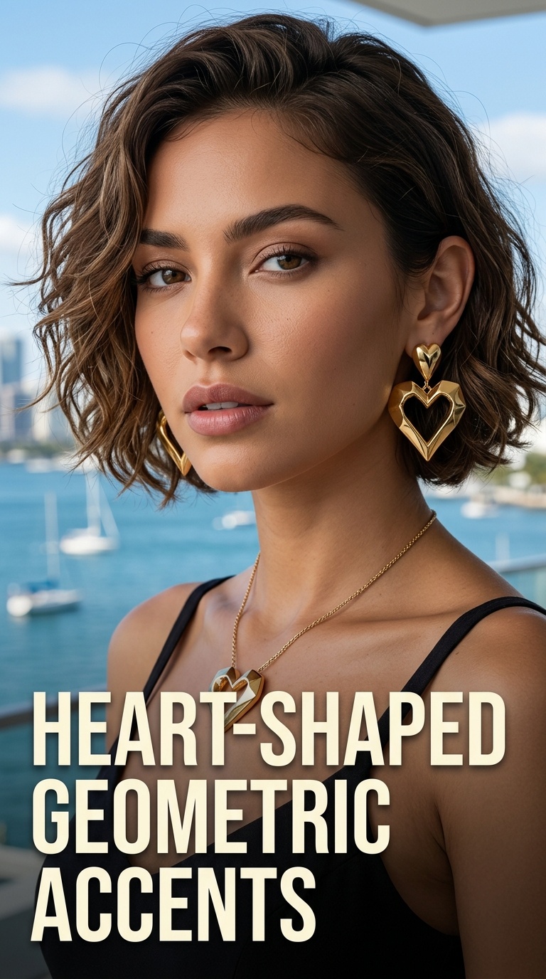 Heart-Shaped Geometric Accents