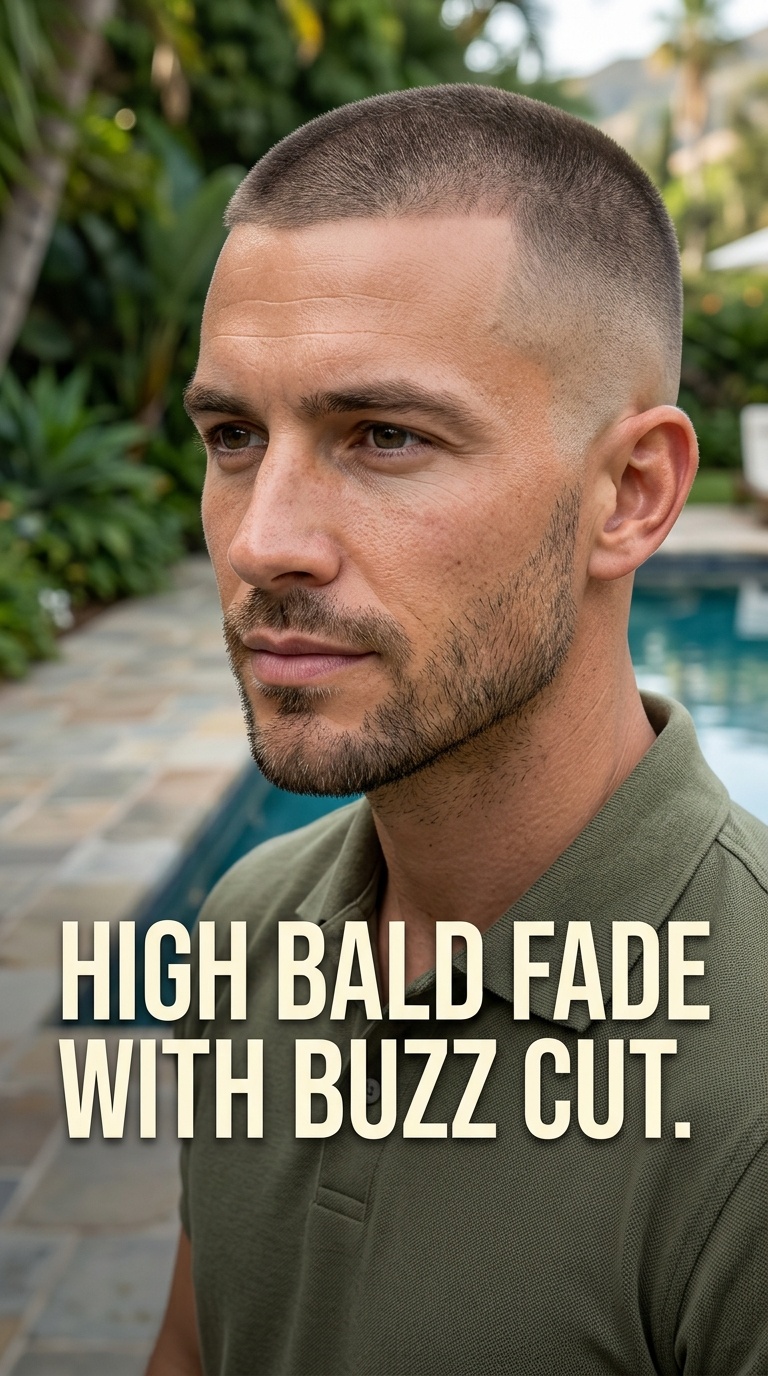 High Bald Fade with Buzz Cut