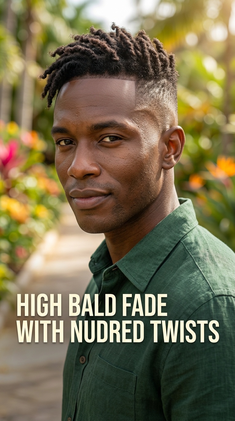 High Bald Fade with Nudred Twists