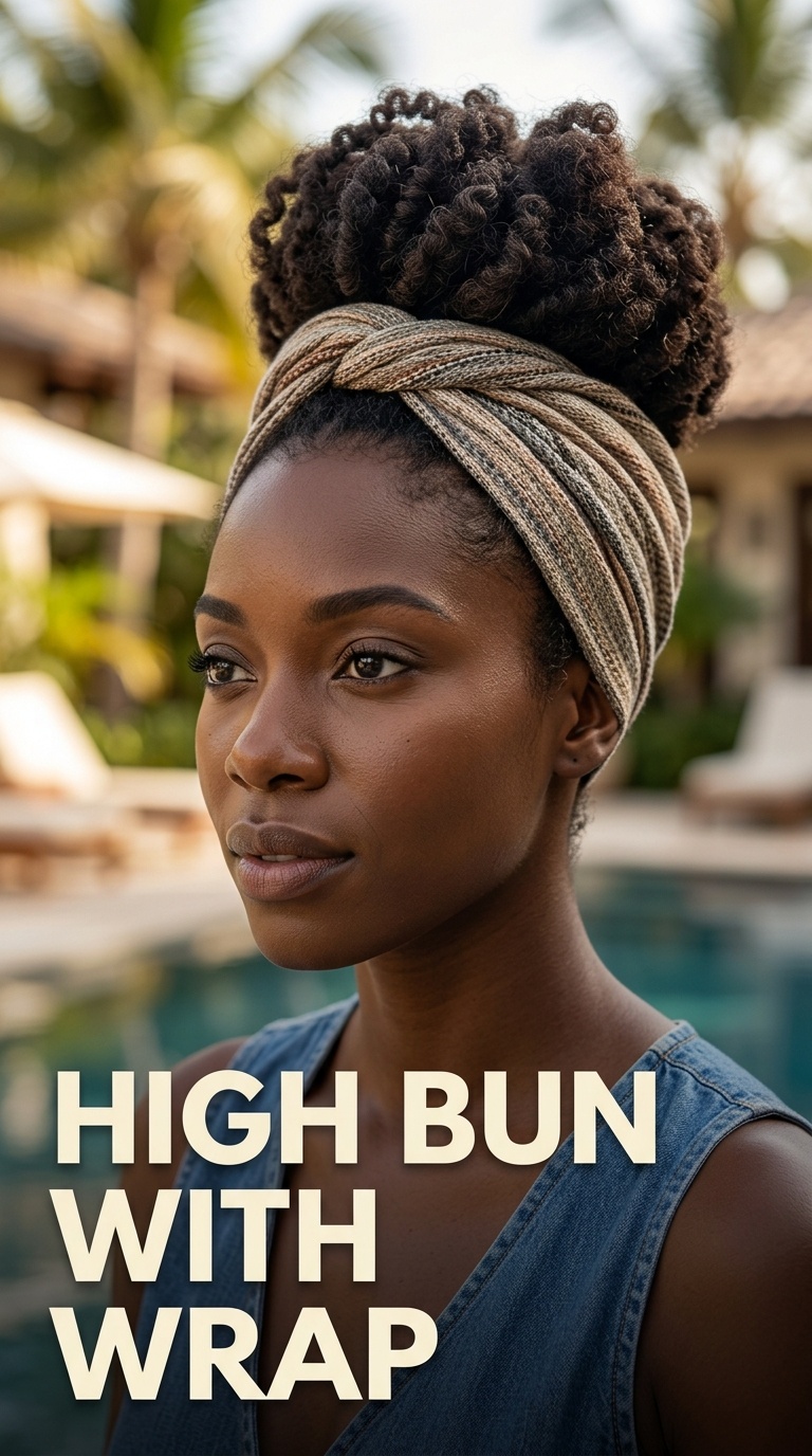 High Bun with Wrap