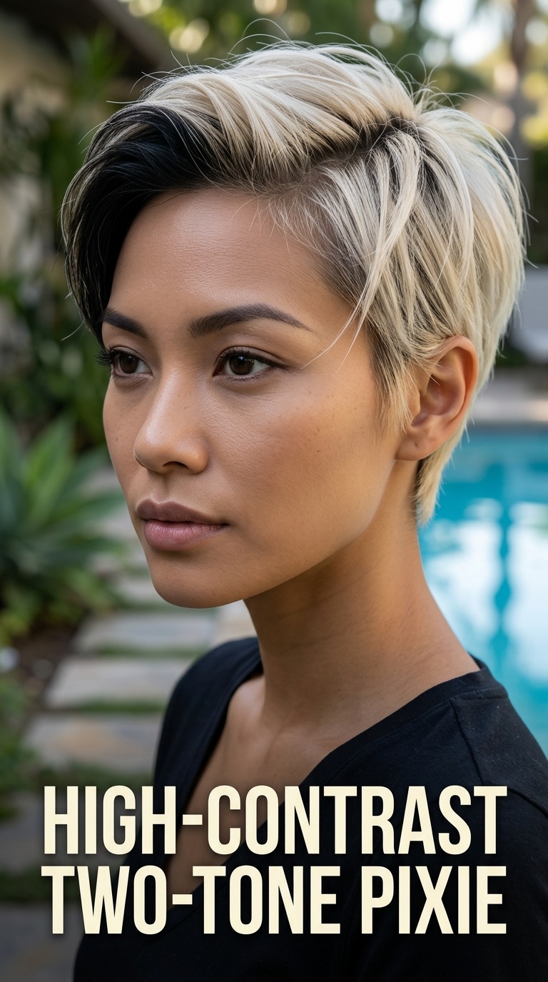 High-Contrast Two-Tone Pixie