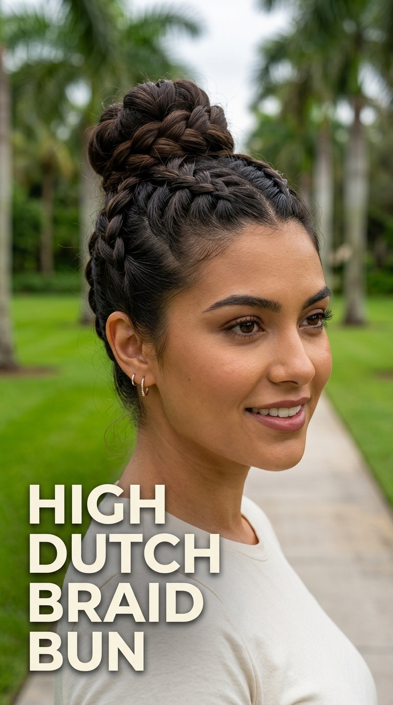 High Dutch Braid Bun