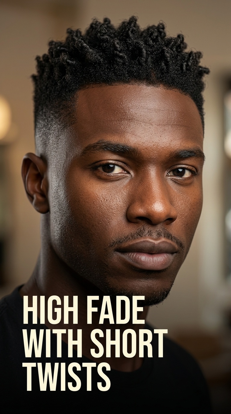 High Fade with Short Twists