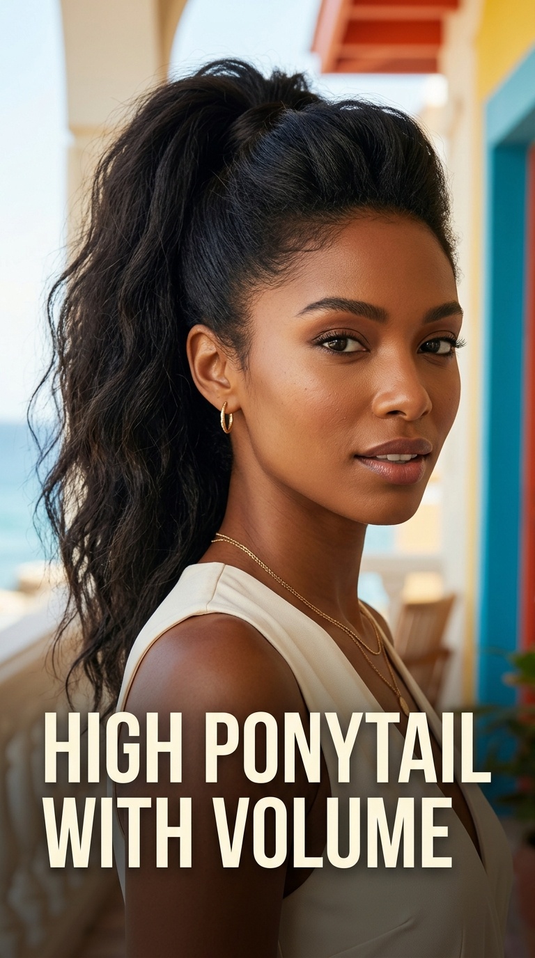 High Ponytail with Volume