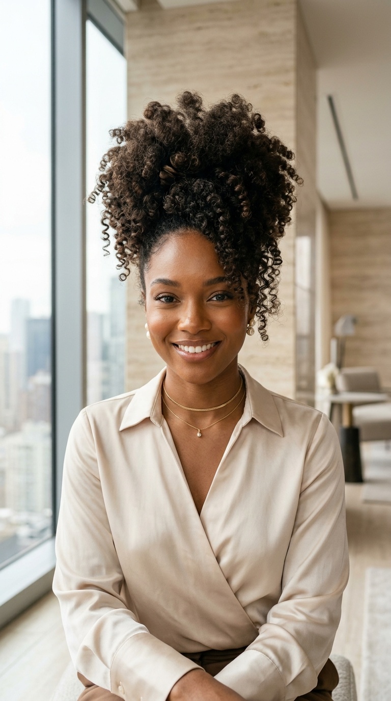 High Puff Natural Hairstyle