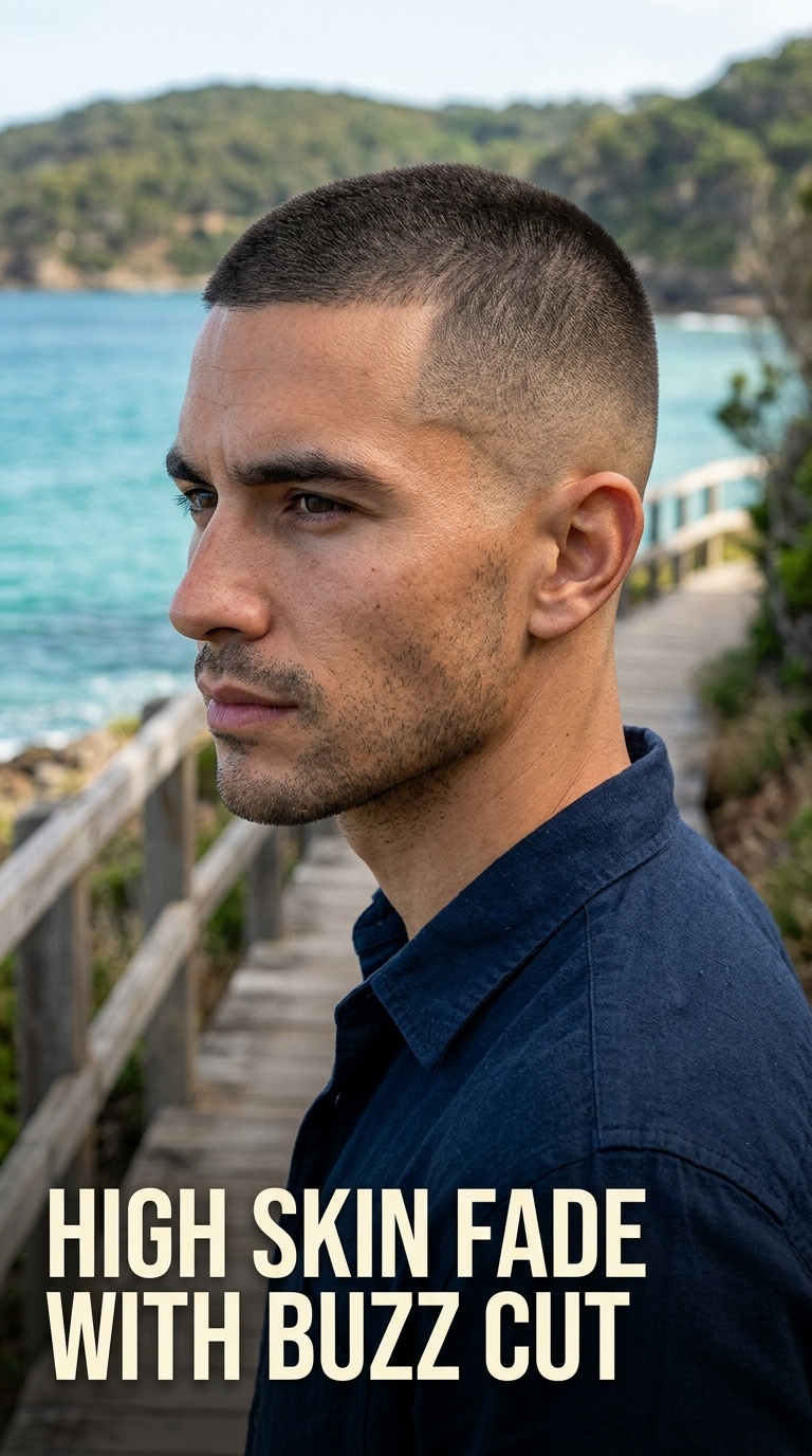 High Skin Fade with Buzz Cut