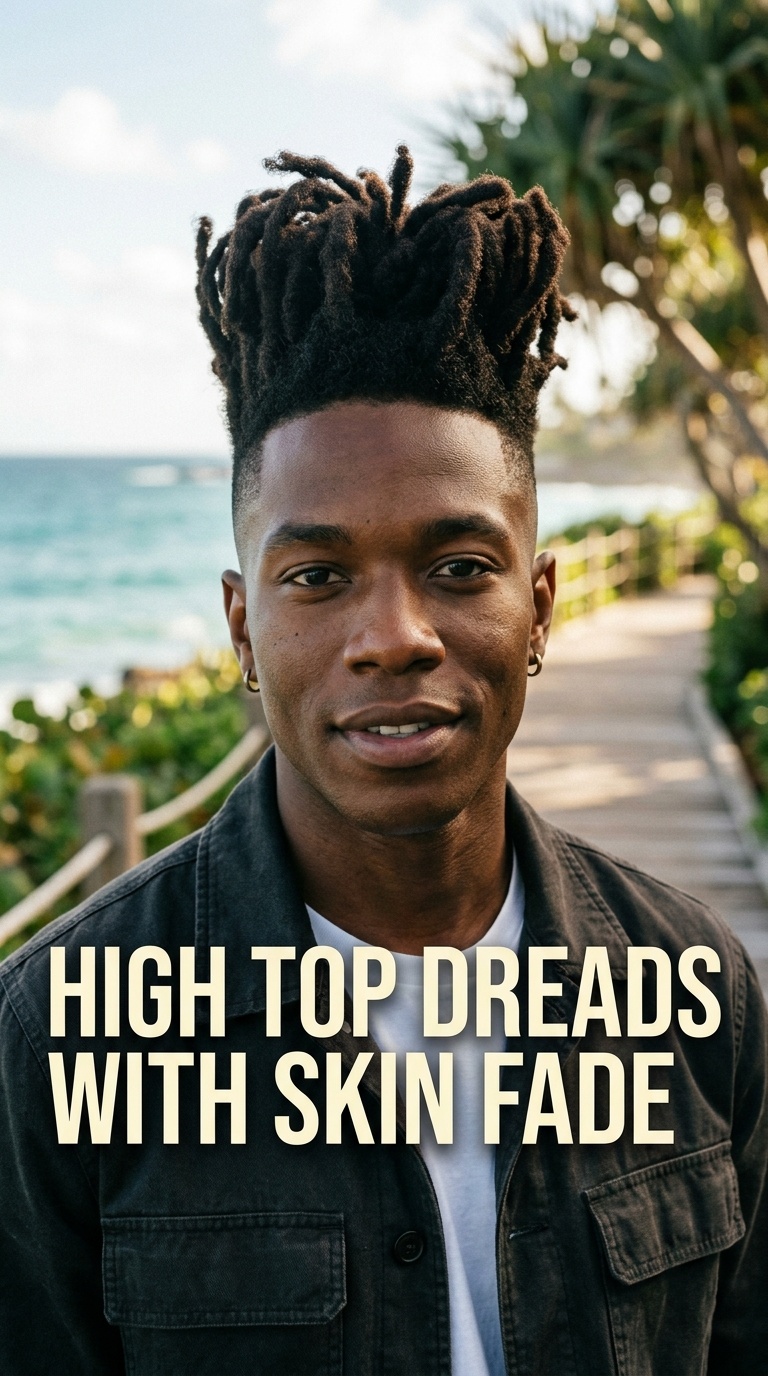 High Top Dreads with Skin Fade