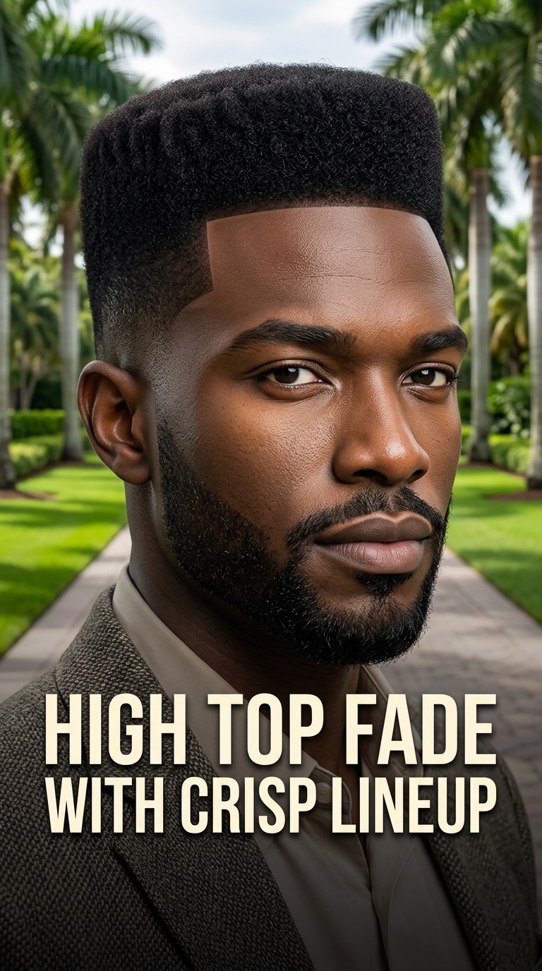 High Top Fade with Crisp Lineup