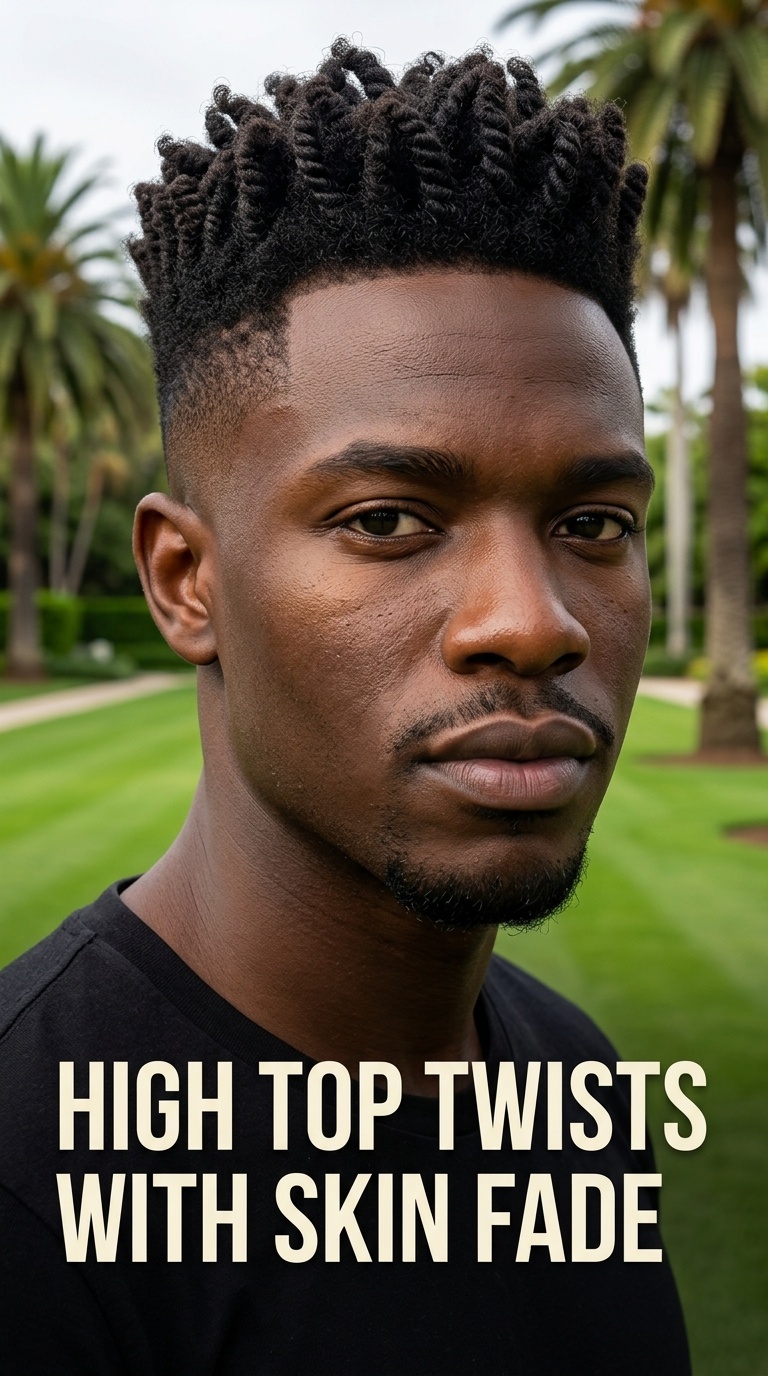High Top Twists with Skin Fade