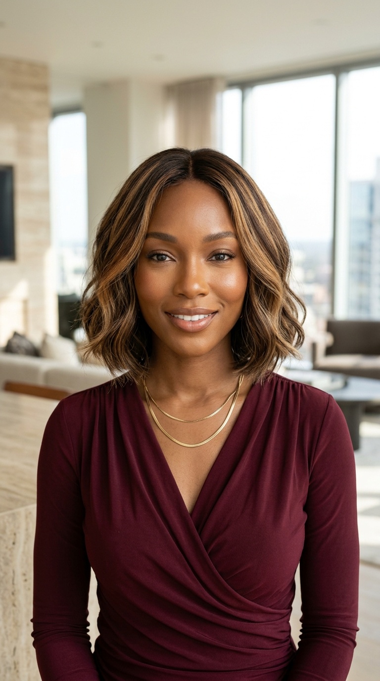 Highlighted Bob Wig For Women