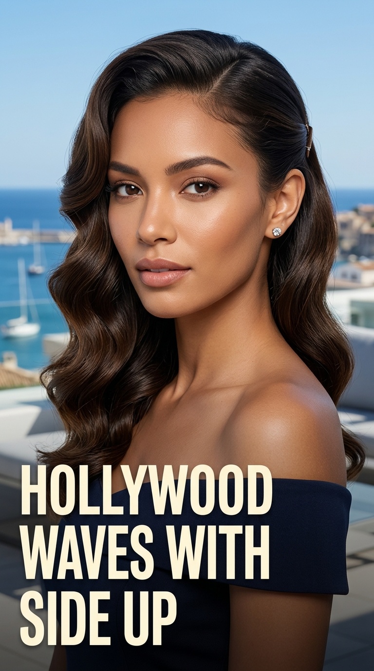 Hollywood Waves with One Side Up