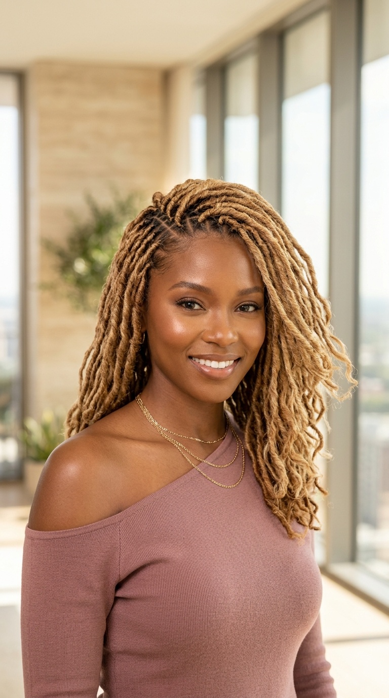 Honey Blonde Locs Black Women