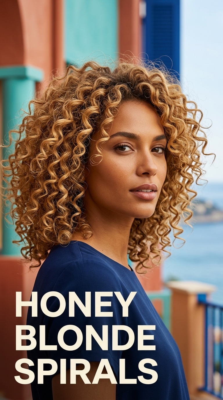 Honey Blonde Spirals