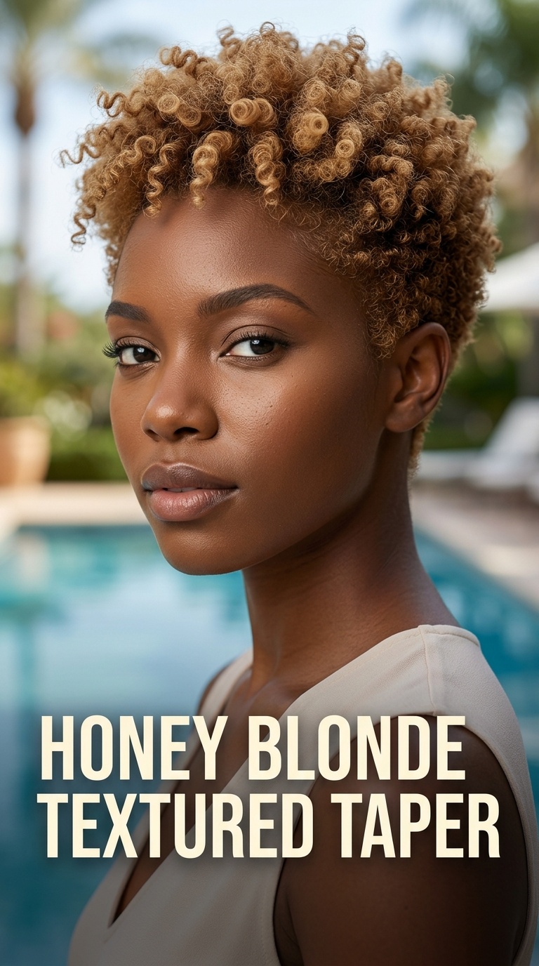 Honey Blonde Textured Taper