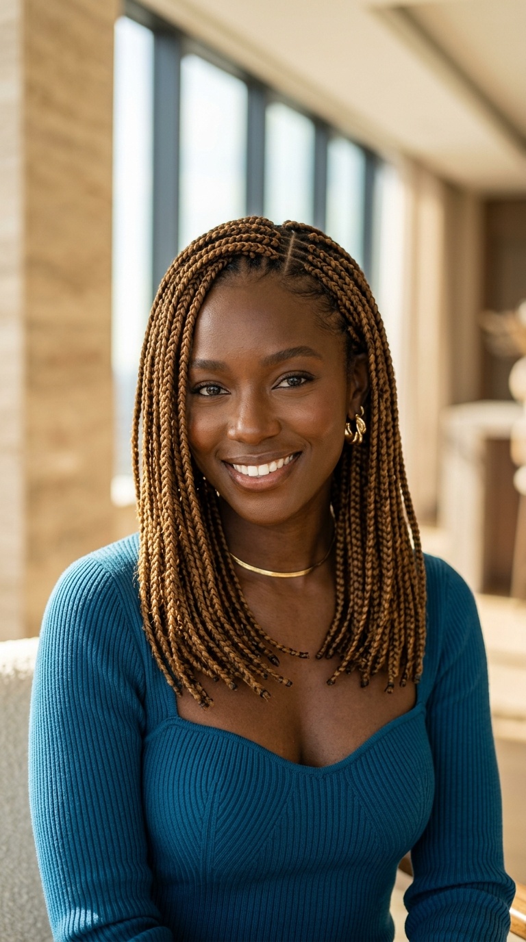 Honey Brown Box Braids