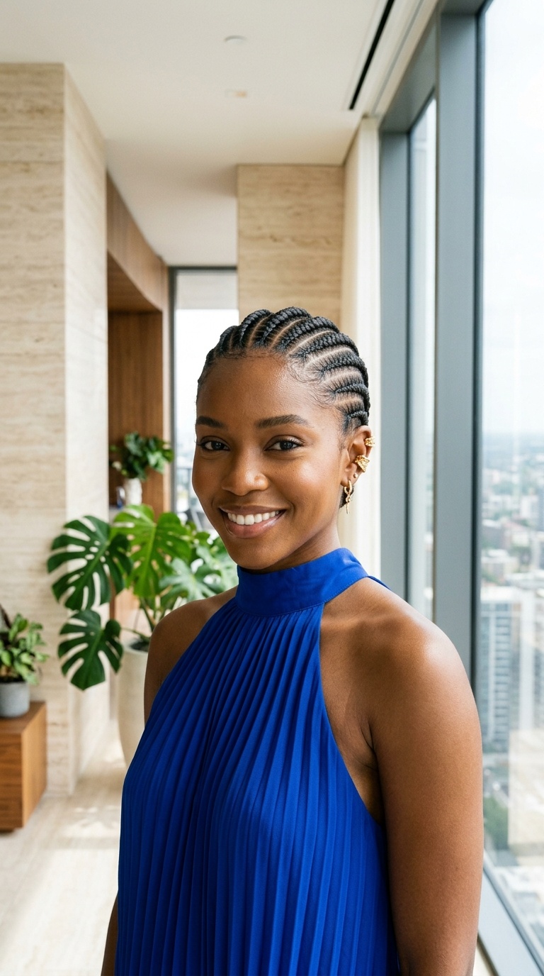Horizontal Pattern Cornrow Braids