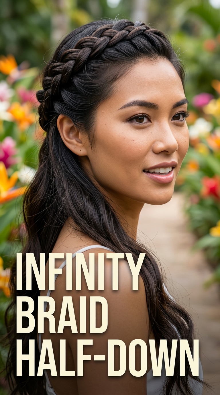 Infinity Braid Half-Down