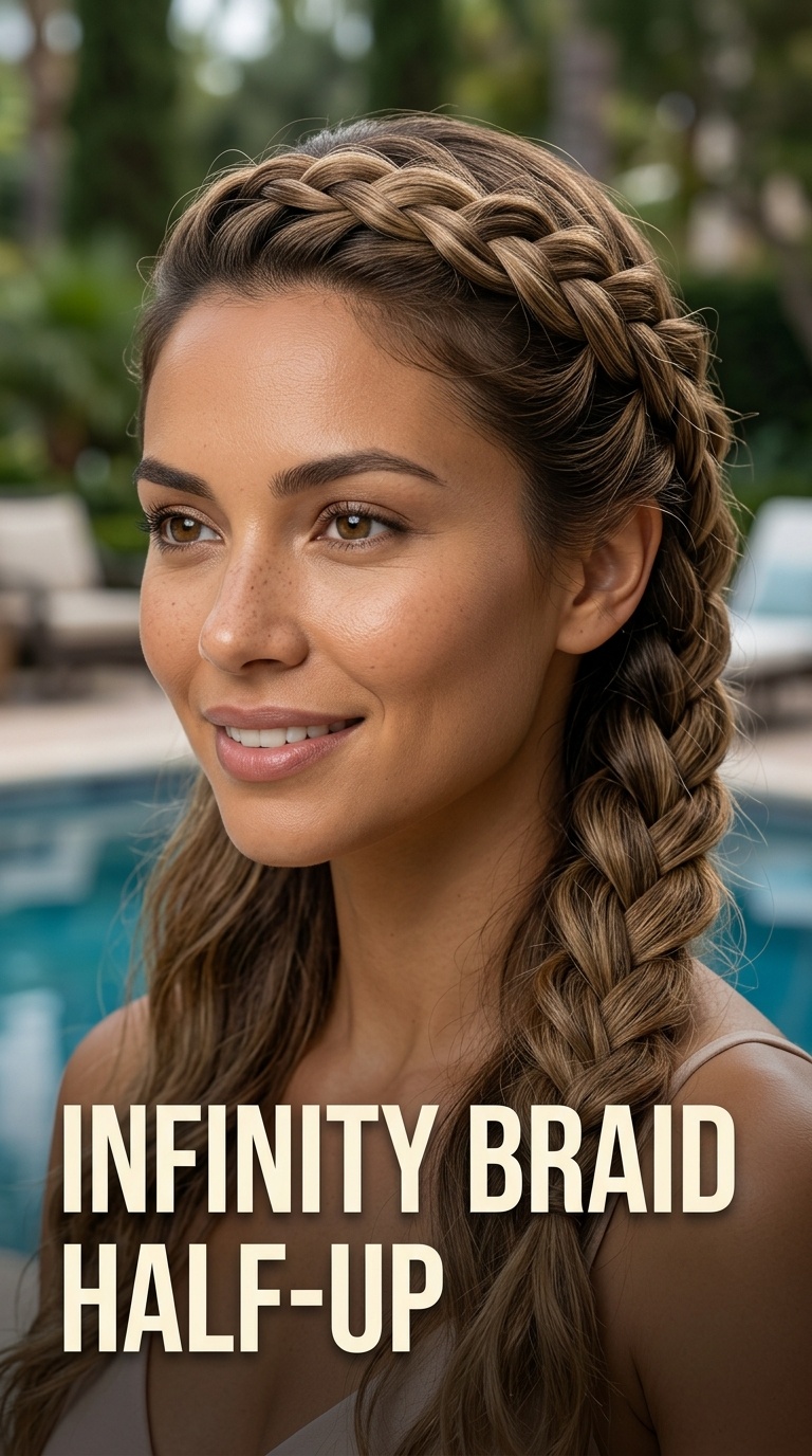 Infinity Braid Half-Up