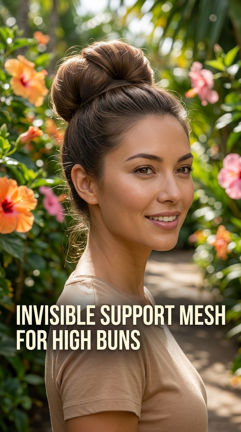 Invisible Support Mesh for High Buns