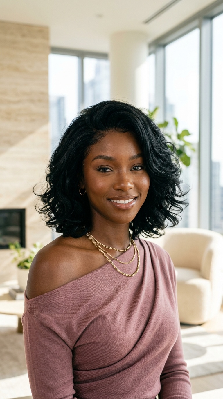 Jet Black Wig Color