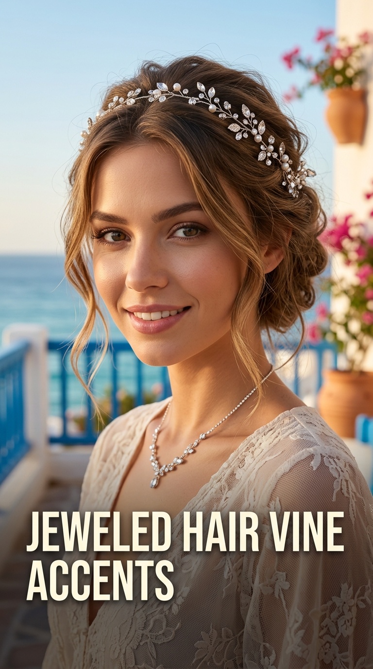Jeweled Hair Vine Accents